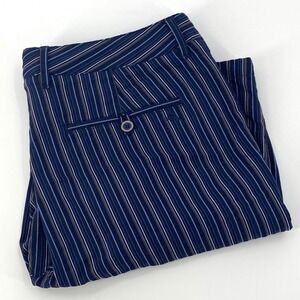 Tommy Bahama Shorts Mens 34 Blue Striped Seersucker Stretch Nylon Chino Golf